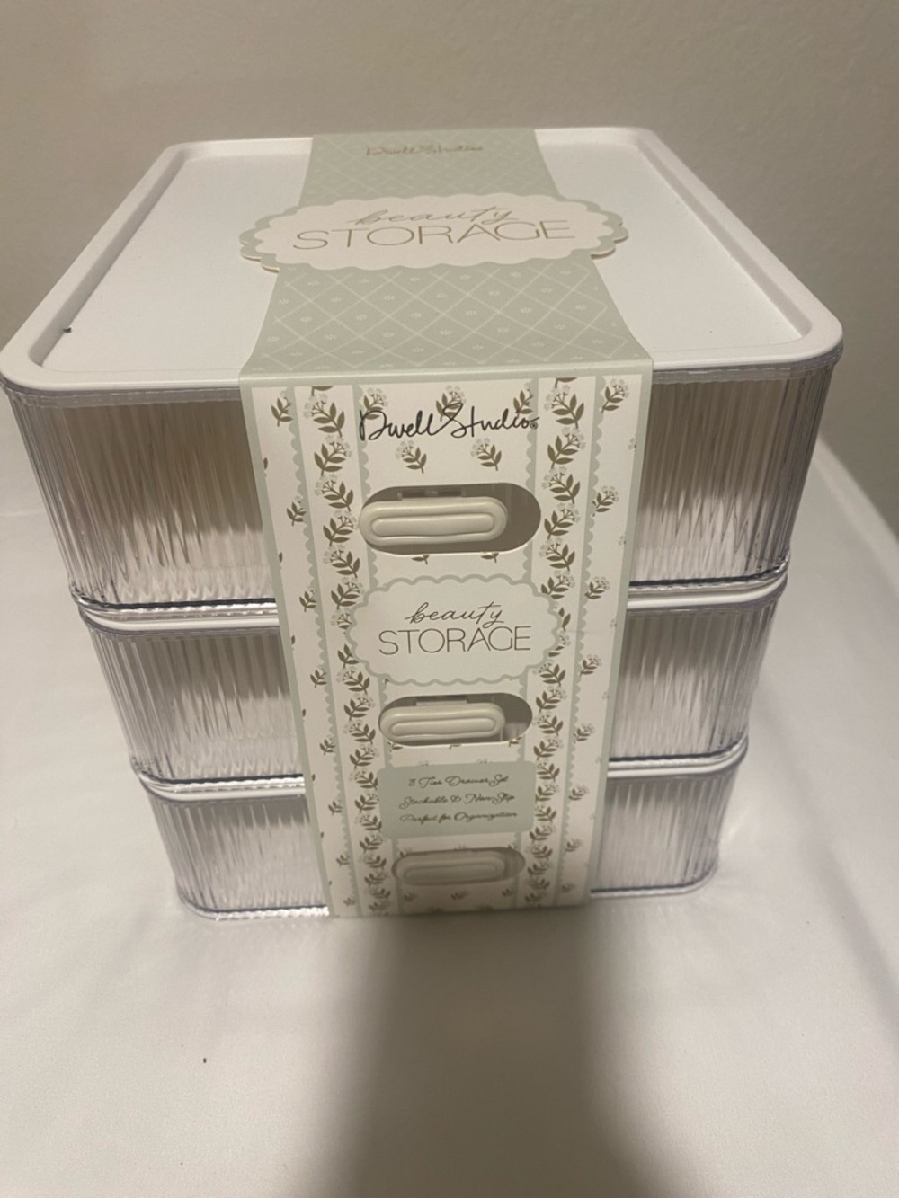 White Beauty Storage Stackable Organizer
